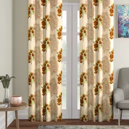 flipkart smartbuy 210 cm (7 ft) Door Polyester Semi Transparent Curtain (Pack Of 2)-picture-30
