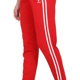 hokkai Pack of 2 Women Striped Blue, Red Track Pants image 3