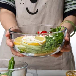 mdnsho Glass Mixing Bowl Borosillicate Glass , Container Oven & Microwave Safe Serving Bowl 1200 ml image 3