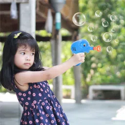 aditi toys Elephant Bubble Gun Toy for Kids with 100 ml Bubble Liquid Bottle (Blue) Toy Bubble Maker image 5