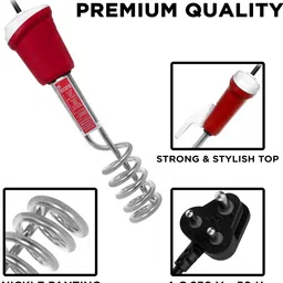 mi strong ISI Mark Shock-proof & water-proof MSCR Brass 2000 W Shock Proof Immersion Heater Rod image 4