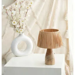 ikari homes Teak Raffia Lamp Size 27.3 x 20 cm image 3