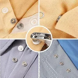 nivkez Snaps Fasteners Kit pliers with heavy Metal Prong Ring ButtonTool Kit 200pcs Punch Plier image 5