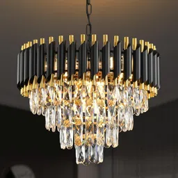 ayriv Crystal Polish Metal 500mm Hanging Pendant Jhoomer Chandelier Ceiling Lamp image 4