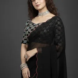 p varity Printed Bollywood Georgette Saree-picture-13