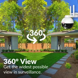 CP PLUS CP-Z43A 2K 4MP QUAD HD Wi-Fi with 360 View & Full Color Night Security Camera image 3