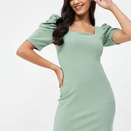 Kibo Green Bodycon Solid Dress-picture-35