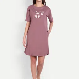 Bedtime story Graphic Printed Pure Cotton T-shirt Nightdress-picture-48