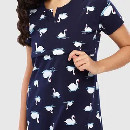 Zeyo Conversational Printed Pure Cotton Nightdress image 4