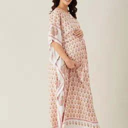 The Kaftan Company Pink Printed Maxi Nightdress image 5