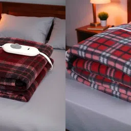 warmzzz Solid Single Electric Blanket for Heavy Winter image 1