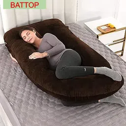 battop ULTRA SOFT J SHAPE Microfibre Solid Pregnancy Pillow Pack of 1 image 2