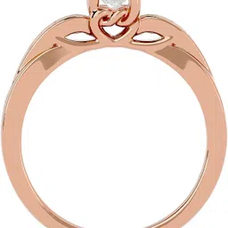 JEWELIES 0.40 Ct Solitaire Engagement Ring with Cubic Zirconia Diamonds For Women & Girls Cubic Zirconia Rose Gold ring image 3
