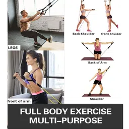 dr pacvu Pack Of 3 Fitness COMBO, Athletes CHOICE, 1+ Skipping Jumping Rope and 1+ Double Chrome Steel Band Tummy Trimmer, 1+ Double Resistance Band Toning Tube, Workout at Home, TRUSTED by DR, Gym Fitness and Body Fat loose and cutter Fitness Accessory Kit Kit image 4