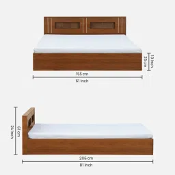 trevi furniture Iris Queen Size Bed In Bali Teak Finish image 2