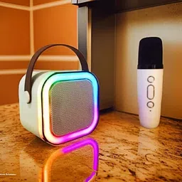 TechElectro K12 (PORTABLE BLUETOOTH SPEAKER)With Karaoke Mic RGB Light, HD Sound E-257 9 W Bluetooth Speaker-image-37