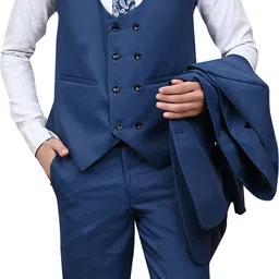 blackzed Men Single Breasted Solid Suit image 3