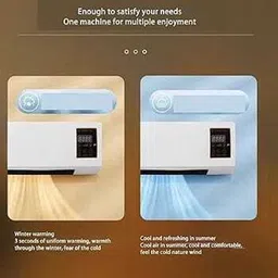 e grow Premium Wall-Mounted Mini AC Room Heater with Remote Control Fast Heating Fan Room Heater image 2
