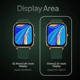 Fire-Boltt Hunter 51.1mm (2.01) HD Display Buetooth Calling with Single Chipset, Metal Body Smartwatch image 3