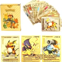 woyr 110 PC Golden Pokemon and Naruto Itachi Sasuke Playing Card Game|Pokemon Cards image 4