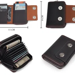 g 7 Men Trendy Black Genuine Leather Card Holder image 4