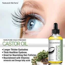 natural riches USDA Certified Cold Pressed Castor Oil for Eyelashes image 2