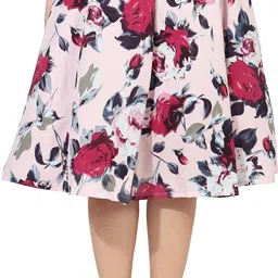 manat diva Women Floral Print A-line Multicolor Skirt image 2