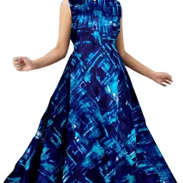 houseofcommon Women Gown Blue Maxi/Full Length Dress-picture-10