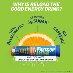 fast&up Reload Hydration & Energy Drink With Electrolytes - Effervescent Tablets - Cola Hydration Drink image 4