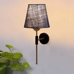 new era Antique Gold Wall Lamp with Maroon Jute shade image 1