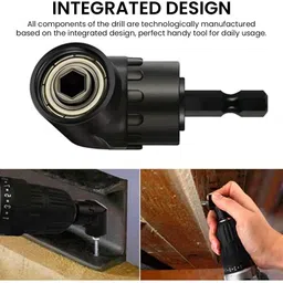 probero 4pcs Angle Drill Bit Adapter Set 1 4 3 8 1 2 Inch Rotatable 4Pcs Angled Drill Adaptor Impact Driver Extensions 1 4 3 8 1 2 360 Degree Specialty Woodworking Bits Set image 5