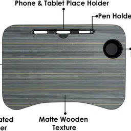 ggrover Pink Wood Portable Laptop Table image 2