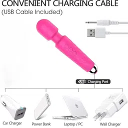 tanvi empire Cordless Personal Wand Massager 8 Speeds 20 Patterns image 3