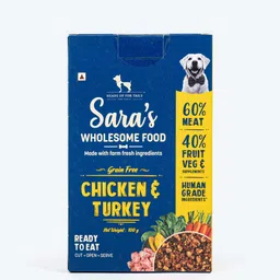 heads up for tails Sara's Wholesome Chicken & Turkey Grain Free Turkey 0.1 kg Wet Young Dog Food image 1