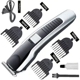 MynxeHTC Rechargeable AT-538 Cordless Professional Men's Electric 0 Cutting, T-Blade Hair Fully Waterproof Trimmer 45 min Runtime 4 Length Settings-picture-10