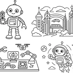 nesta toys DIY Coloring Cotton Pouch– Robots and Future Tech-picture-12