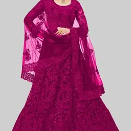 maa bhagvati Embroidered Semi Stitched Lehenga Choli image 1