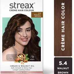 streax Cream Hair Colour Walnut Brown No-5.4 140ML , Walnut Brown image 1