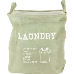 Aura Green Printed Foldable Laundry Bag image 2