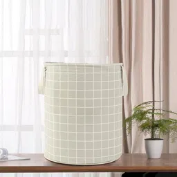 Kuber Industries Grey Checked Cotton Laundry Bag image 5