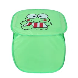 Kuber Industries Green Frog Printed Foldable Laundry Bags With Lid - 45 L image 4