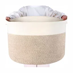 Bajo's Beige &  White Foldable Laundry Bag image 3