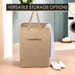 Kuber Industries  6-Pcs Brown Printed Laundry Bags image 2