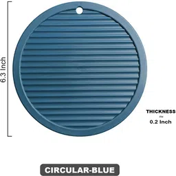 pepplo Pvc Cosater C-A Round-Multi-2,Pack of 2 Silicone Trivet image 5