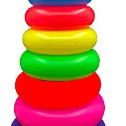 jvts Baby Kids Plastic Stacking Stack Up Educational Toy Rainbow Ring Tower Construction Toys-picture-13