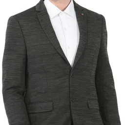 turtle Men Self Design Single Breasted Formal Blazer-picture-18