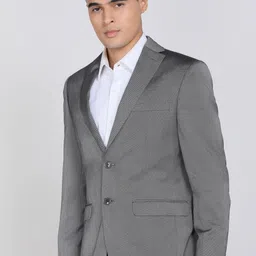 peter england Men Checkered Tuxedo Style Formal Blazer image 3