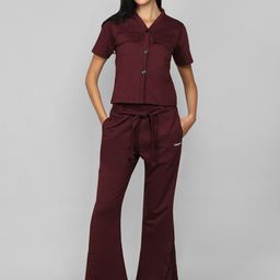 CHKOKKO V-Neck Shirt With Trousers-picture-17