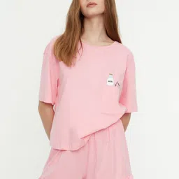 Trendyol Pure Cotton Night Suit-image-43