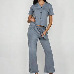 CHKOKKO V-Neck Shirt With Trousers-picture-22